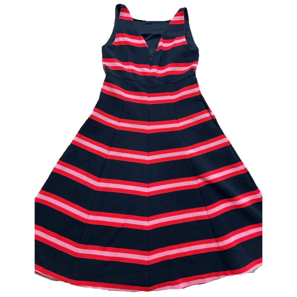 Boden Women’s 4P Petite Scarlet Ottoman Ponte Striped Dress Fit & Flare Pockets - Picture 9 of 10